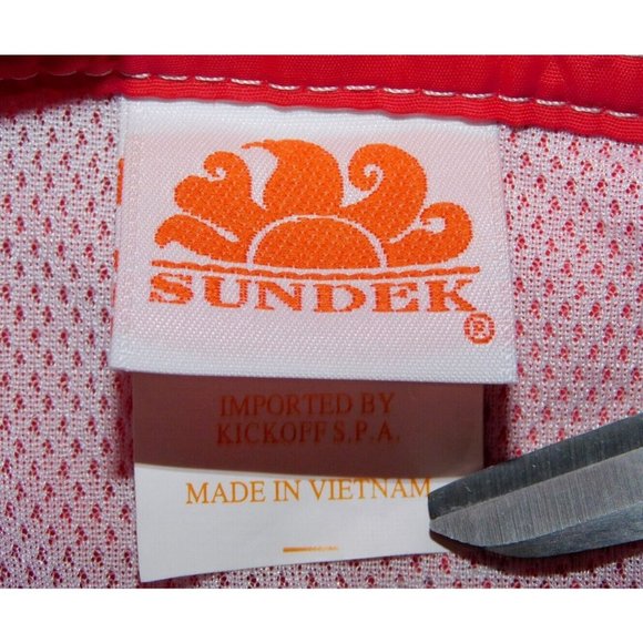 SUNDEK Mens 38 Red Rainbow Bum Swim Shorts Bathing Suit Board Shorts NEW w Tag - Picture 4 of 11